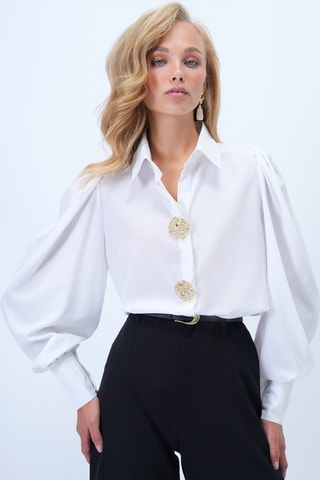 Chemisier regular - Blanc