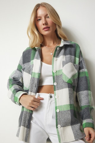 Tunique - Gris foncé et vert