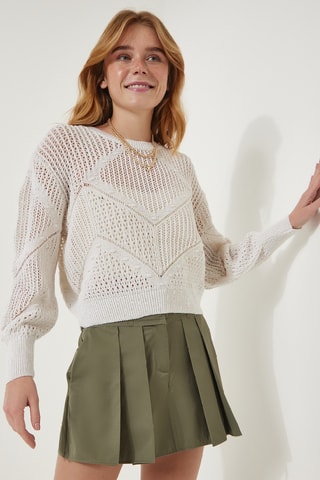 Pull tricoté - Blanc