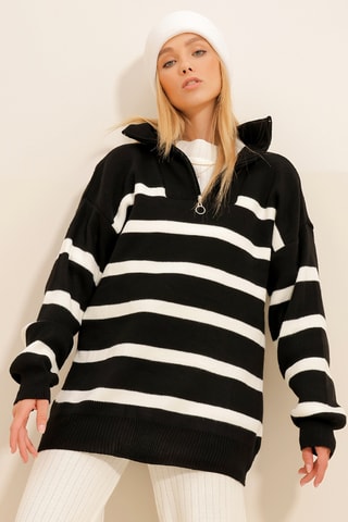 Pull en laine - Noir et blanc