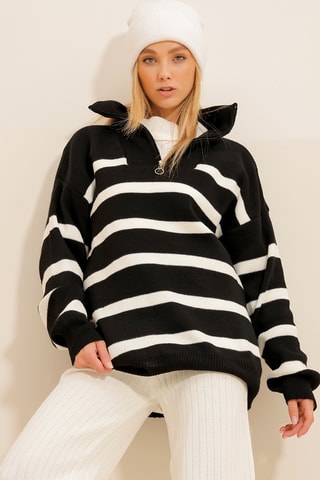 Pull en laine - Noir et blanc
