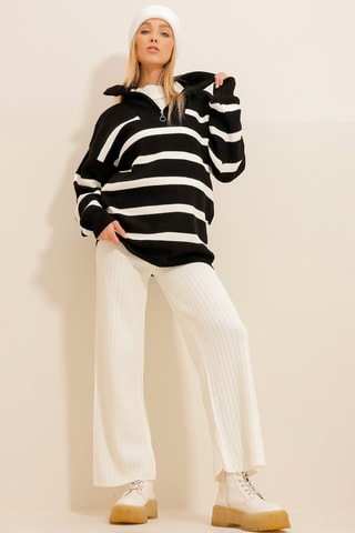 Pull en laine - Noir et blanc
