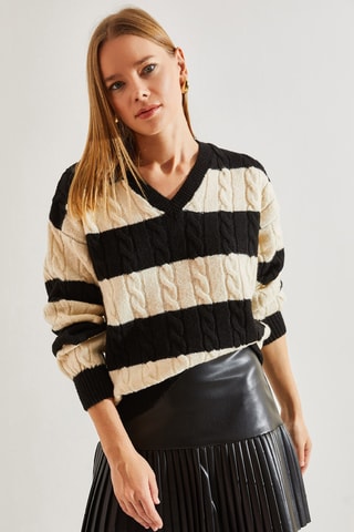 Pull - Blanc et noir