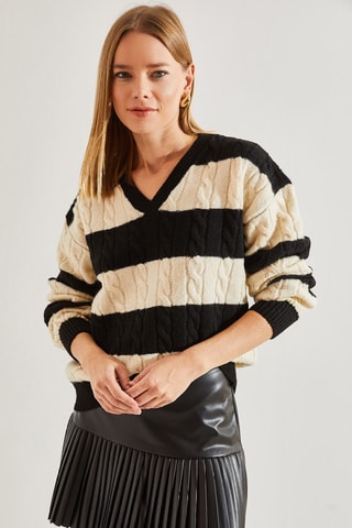 Pull - Blanc et noir