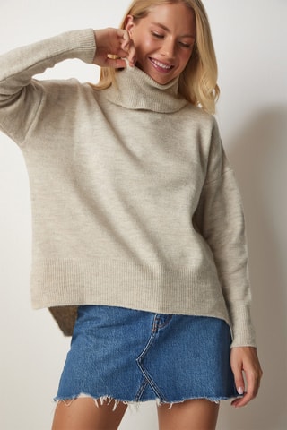 Pull regular - Beige chiné