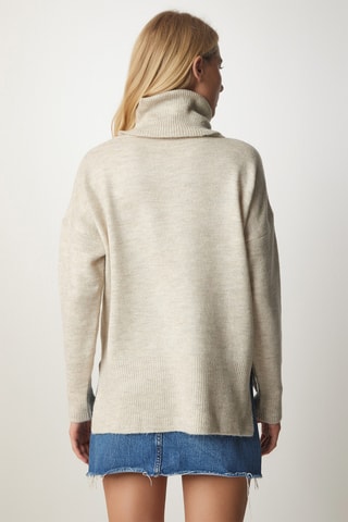 Pull regular - Beige chiné