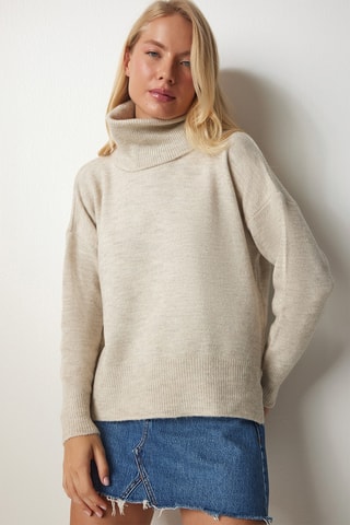 Pull regular - Beige chiné