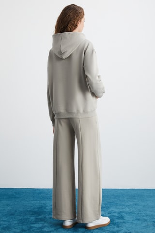 Sweat à capuche en coton biologique - Beige