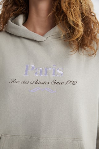 Sweat à capuche en coton biologique - Beige