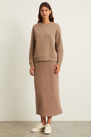 Sweat en coton biologique - Taupe
