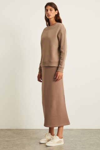 Sweat en coton biologique - Taupe