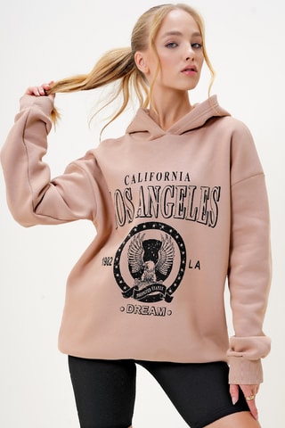 Sweat à capuche - Beige