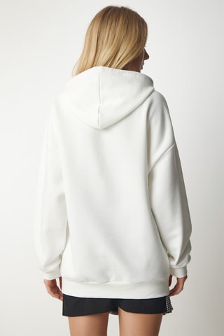 Sweat à capuche - Ecru