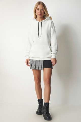 Sweat à capuche - Ecru