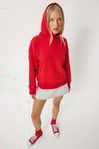 Sweat à capuche - Rouge