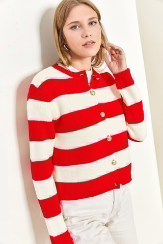 Gilet - Blanc et rouge