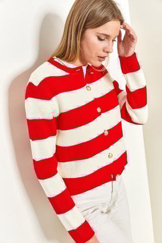 Gilet - Blanc et rouge