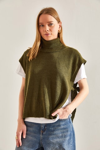 Pull sans manches - Kaki