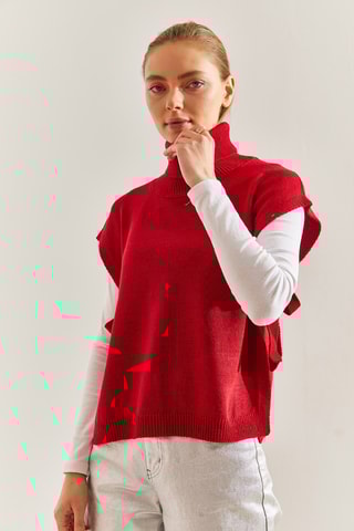 Pull sans manches - Bordeaux