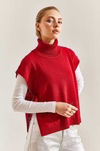 Pull sans manches - Bordeaux