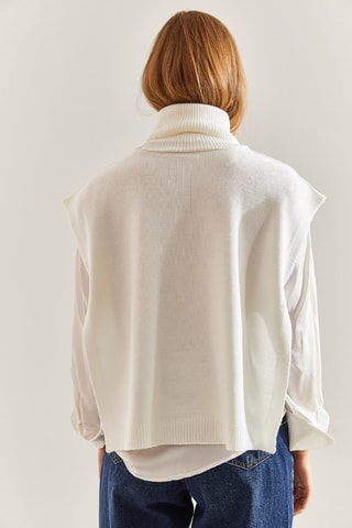 Pull sans manches - Ecru