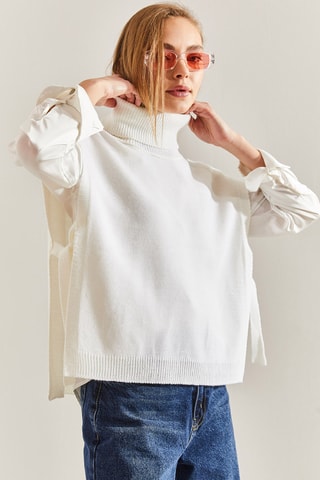 Pull sans manches - Ecru