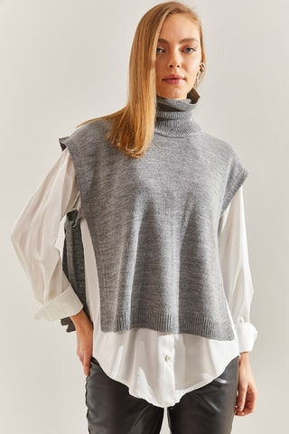 Pull sans manches - Gris