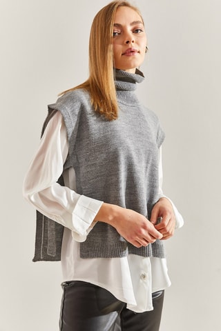 Pull sans manches - Gris