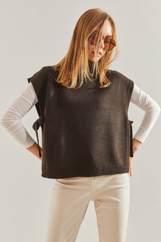 Pull sans manches - Marron