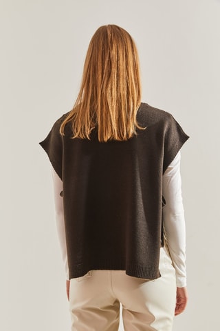 Pull sans manches - Marron