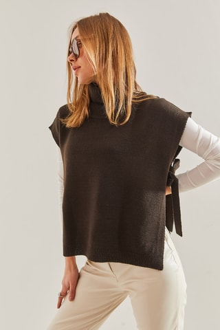 Pull sans manches - Marron