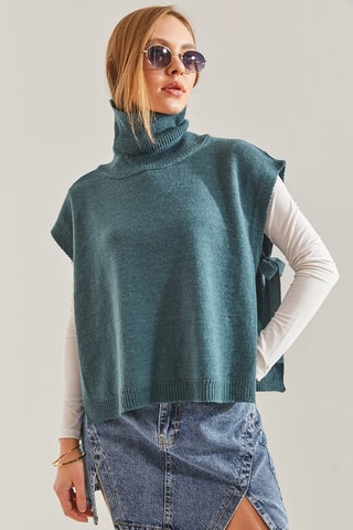Pull sans manches - Vert foncé