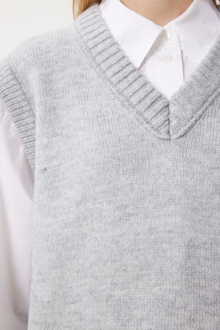 Pull sans manches - Gris chiné