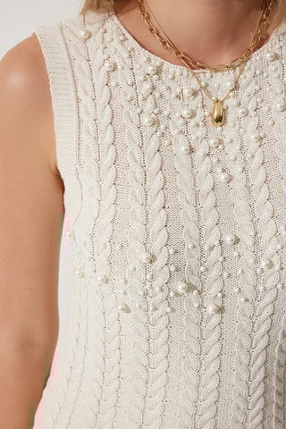 Pull sans manches - Ecru