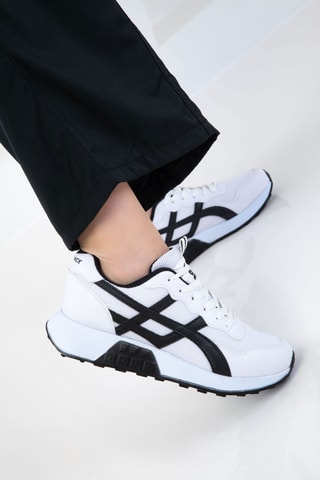 Baskets plateformes - Blanc et noir