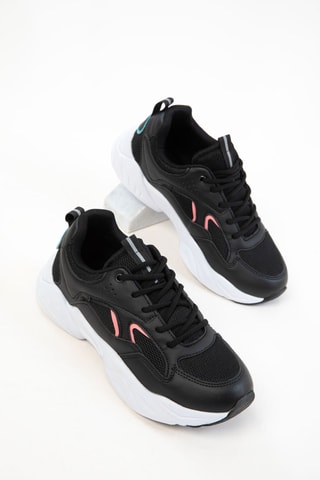 Baskets plateformes - Noir et rose