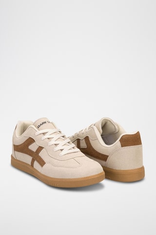 Baskets plateformes - Beige clair et marron