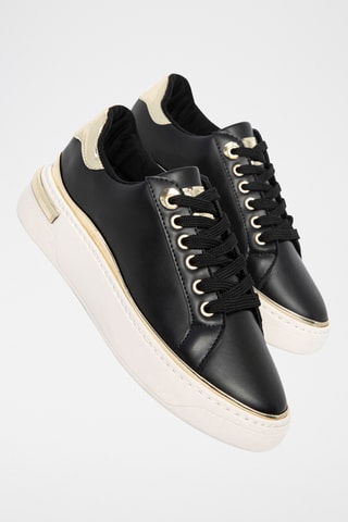 Baskets plateformes - Noir et doré