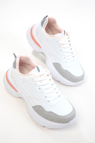 Baskets plateformes - Blanc et gris