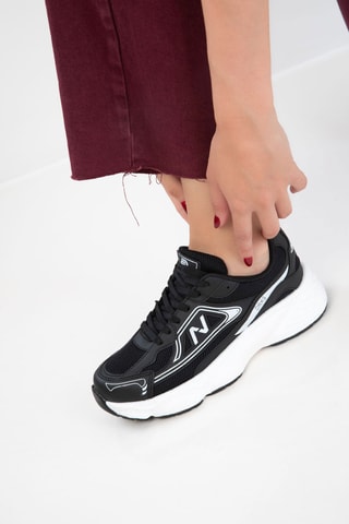 Baskets plateformes - Noir et blanc