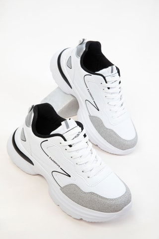 Baskets plateformes - Blanc et noir