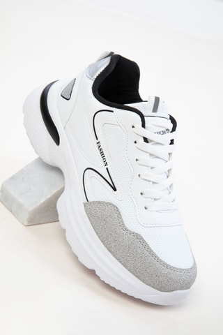 Baskets plateformes - Blanc et noir