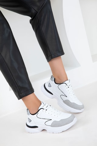 Baskets plateformes - Blanc et noir