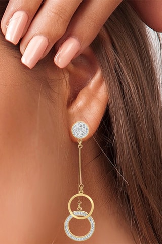 Brincos banhados a amarelo fino