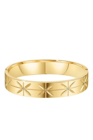 Pulseira rígida banhada a ouro fino amarelo