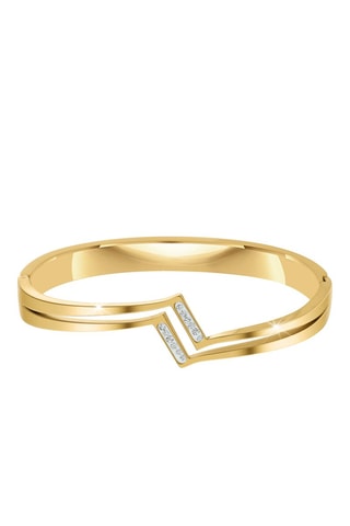 Pulseira rígida banhada a ouro fino amarelo