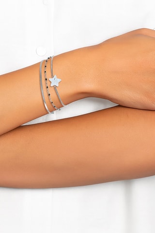 3 pulseiras - Prateado