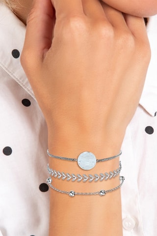 3 pulseiras - Prateado