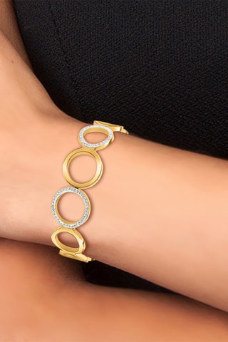 Pulseira banhada a ouro fino amarelo