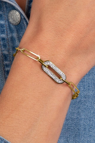 Pulseira banhada a ouro fino amarelo